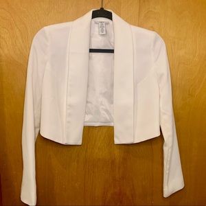 BAR III WHITE CROP BLAZER JACKET XS